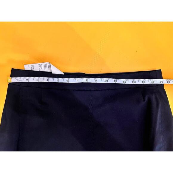 Akris Punto Solid Black Knee Length Stretch Cotton Pencil Skirt Size 8 - Picture 3 of 7